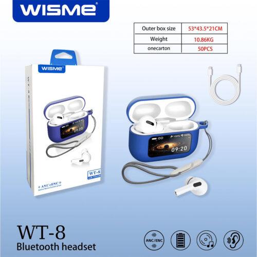 Wisme WT 8 Smart Lcd Touch Earbuds