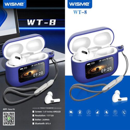 Wisme WT 8 Smart Lcd Touch Earbuds